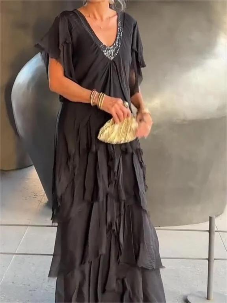 Mercedes® | Vestido largo + Pendientes de Regalo