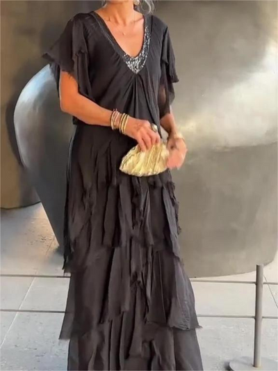 Mercedes® | Vestido largo + Pendientes de Regalo