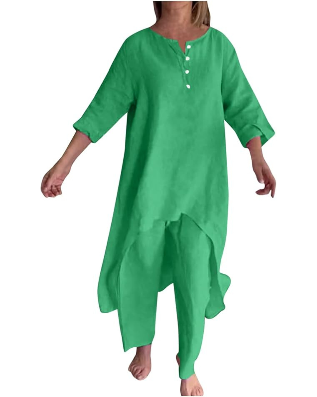 Conjunto de Lino | Blusa + Pantalón de Regalo🎁