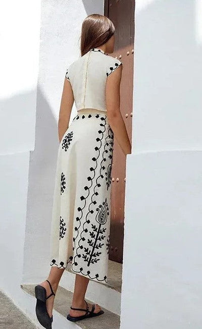 Camila | Conjunto 2 piezas Top y Falda + Collar de Regalo