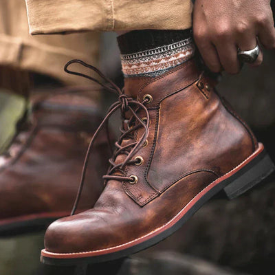 Fanum | Botas para Hombre de Punta Redonda Retro