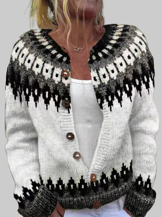 Alexa | Cárdigan de punto vintage islandés