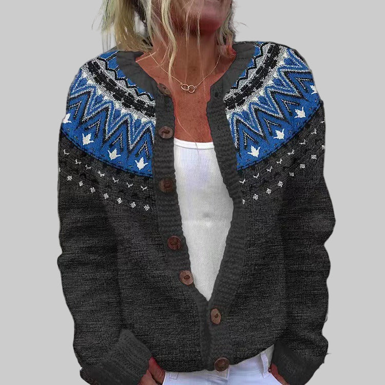 Jade | Cárdigan de punto vintage islandés