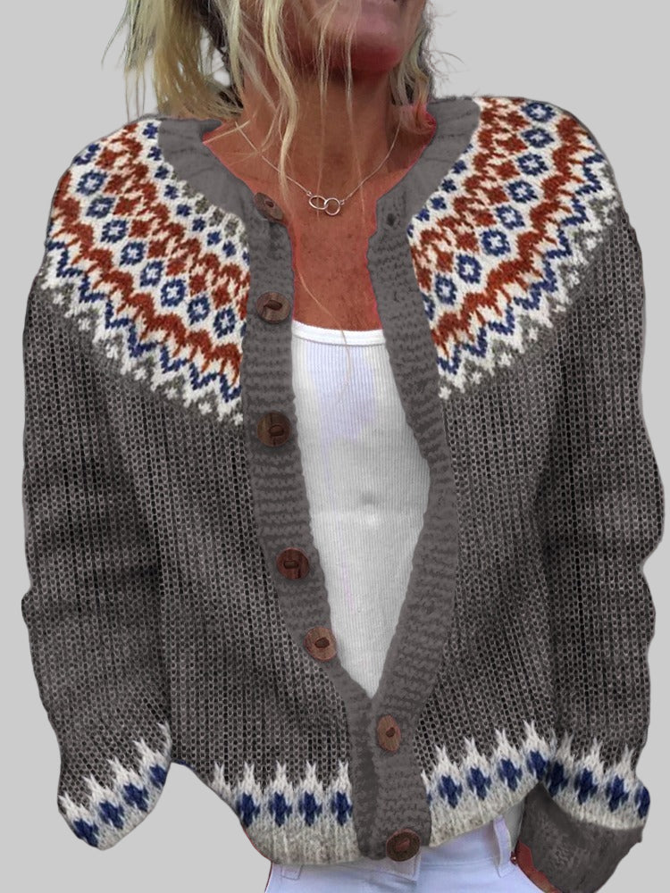 Gabriella | Cárdigan de Punto Vintage Islandés