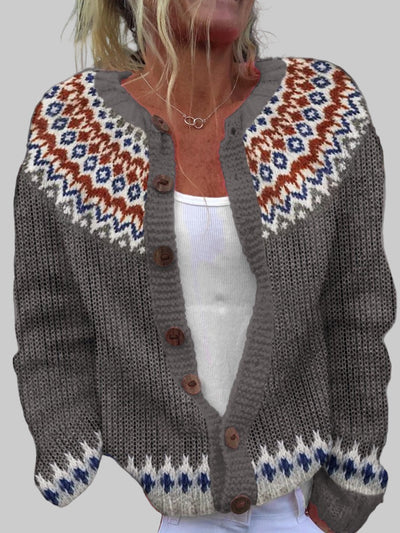 Gabriella | Cárdigan de Punto Vintage Islandés