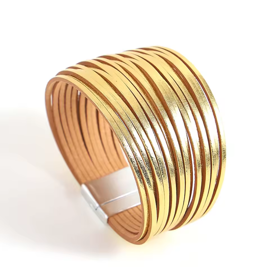 Brazalete bañado en oro