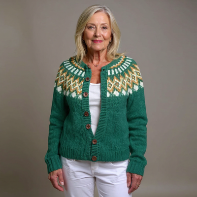 Natalia | Chaqueta de punto vintage islandesa